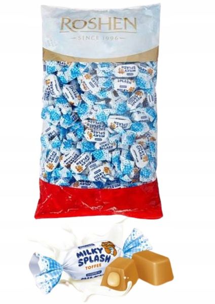 CUKIERKI MILKY SPLASH TOFFI ROSHEN 1 kg zdjęcie 5