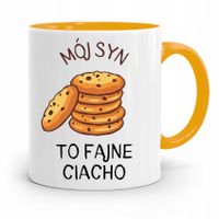 Kubek Żółty Prezent Dla Syna Mój Syn Fajne Ciacho Z Nadrukiem Ze Zdjęciem