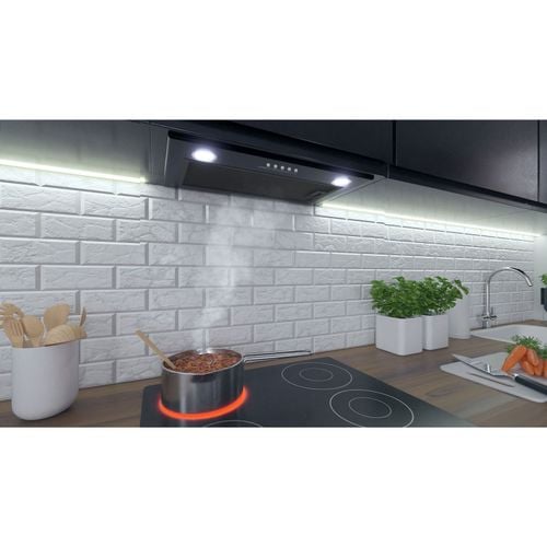 Okap kuchenny podszafkowy 60 cm czarny BE-50 na Arena.pl