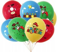 Balony lateksowe Super Mario, 8 szt.