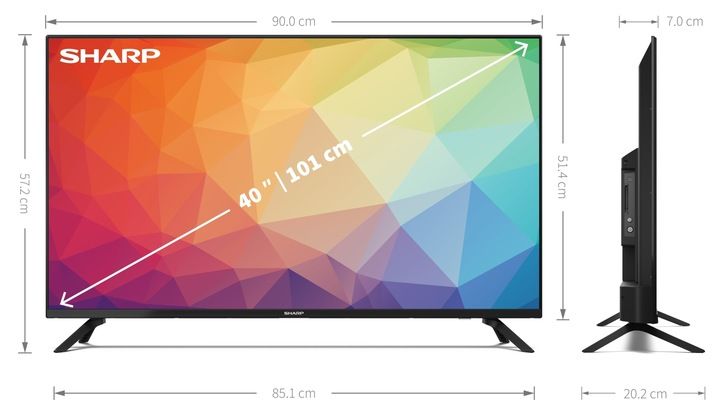 Telewizor Sharp BEZRAMKOWY 40FH2EA 40" Full HD Android TV+DEDYKOWANY UCHWYT zdjęcie 11