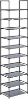 Metalowy modułowy regał szafka na buty 10 materiałowych poziomów 173 cm
