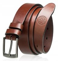 2X Betlewski Skórzany pasek męski do spodni wąski skóra naturalna elegancki