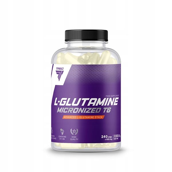 TREC L-GLUTAMINE MICRONIZED T6 240CA REGENERACJA zdjęcie 1