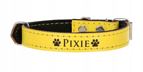 OBROŻA DLA PSA Z IMIENIEM GRAWEREM SKÓRZANA 33-41cm na Arena.pl