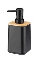 Dozownik do mydła płynu do naczyń MORENO czarny bambus tworzywo