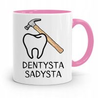 Kubek Różowy Prezent Dentysty Tooth Fairy Z Nadrukiem Ze Zdjęciem