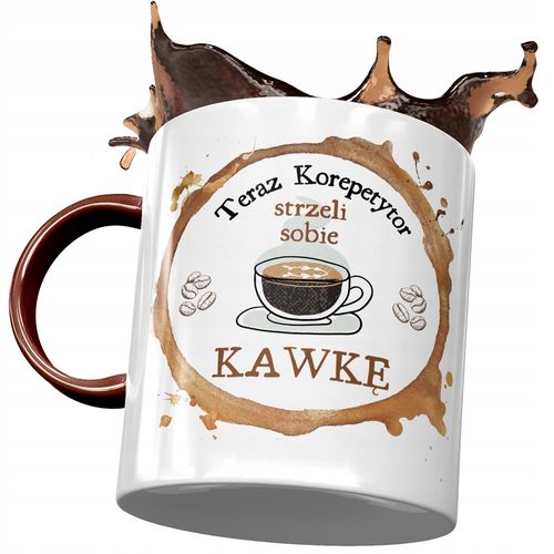 Kubek Bordowy Dla Korepetytora Strzeli Kawkę Z Nadrukiem Ze Zdjęciem na Arena.pl