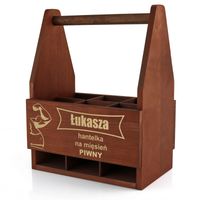 NOSIDEŁKO na PIWO Skrzynka drewniana GRAWER