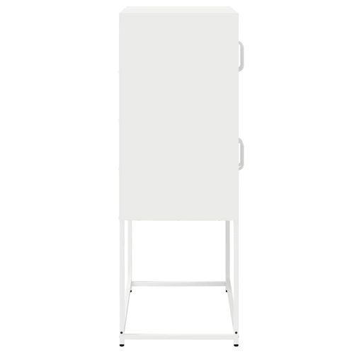 Komoda biała 68x39x107 cm stal na Arena.pl