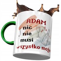 Kubek Zielony Dla Adama Kolegi Męża Prezent Z Nadrukiem Ze Zdjęciem