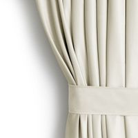 Zasłona VELVET na przelotkach srebrnych velvet 140x245 kremowy AmeliaHome