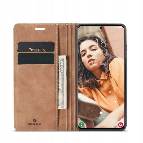 Spacecase Wallet Galaxy S21 Fe Light Brown na Arena.pl
