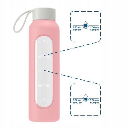 Wessper B1 motwacyjna butelka szklana 500ml z miarką na fitness na Arena.pl