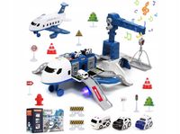 DUŻY SAMOLOT XXL ROZKŁADANY MOBILNY PARKING POLICYJNY DŹWIG POLICJA AUTA