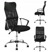 Fotel biurowy obrotowy regulowany bujany siatka