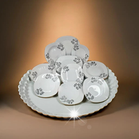 SERWIS OBIADOWY ZESTAW TALERZY NA 6 OSÓB TALERZE WZORY 18 EL. PORCELANA