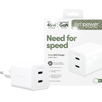 ŁADOWARKA SIECIOWA EMPOWER BY PANZERGLASS TURBO 45W 2X USB-C
