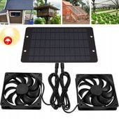 PANEL SOLARNY WENTYLATOR PODWÓJNY WENTYLATOR WYCIĄGOWY 10W WODOODPORNOŚĆ