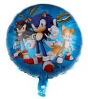 Balon foliowy okrągły Sonic Shadow Tails, 45 cm (luz)