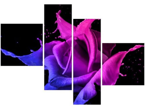 100 70CM OBRAZ 4 ELEM RÓŻA FARB JAKUB BANAŚ DRUK PŁÓTNO RAMA na Arena.pl