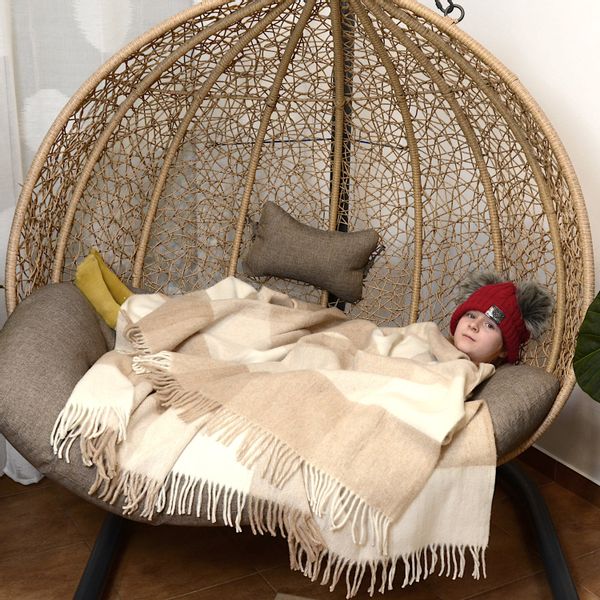 Koc Wełniany 150X200 Kratka 18731 zdjęcie 1