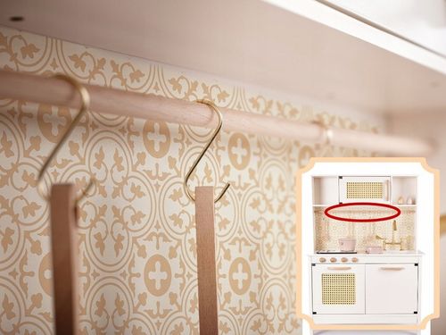 Kuchnia dla dzieci drewniana MDF retro z akcesoriami BOHO 100cm na Arena.pl