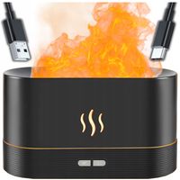 Nawilżacz Powietrza Lampka Nocna Efekt Płomienia Kominek Led Dyfuzor Usb