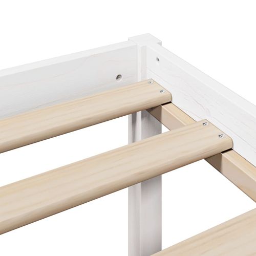 Łóżko dla seniora, z wezgłowiem, białe, 180x200 cm, sosnowe na Arena.pl