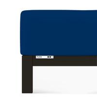 Prześcieradło Schlafgut Pure 120x190-130x220 cm Blue Deep 570