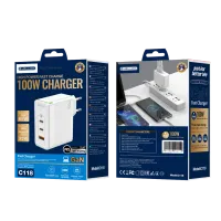 jellico ładowarka sieciowa c118 gan pd 100w 2xusb-c + 1xusb qc3.0 +