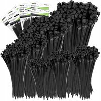 OPASKI ZACISKOWE TRYTKI TRYTYTKI CZARNE MOCNE ZESTAW RÓŻNE 700szt. VAYOX