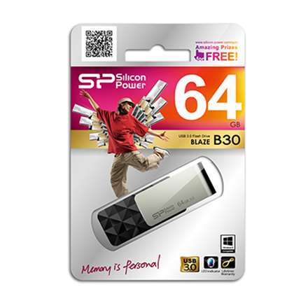 Silicon Power | Blaze B30 | 64 GB | USB 3.0 | Czarny na Arena.pl