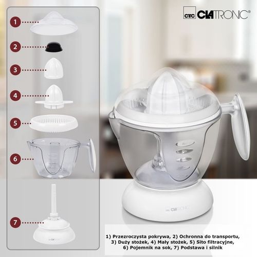 WYCISKARKA WYCISKACZ DO POMARAŃCZY CYTRUSÓW CYTRYN CLATRONIC 1 L na Arena.pl