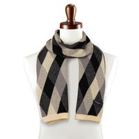 ciepły szal męski z eleganckim wzorem w romby - peterson