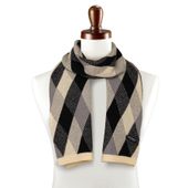 ciepły szal męski z eleganckim wzorem w romby - peterson