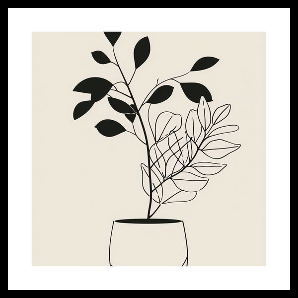 Plakat 30x30cm Prostota Doniczki zdjęcie 3