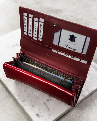 portfel damski skórzany h22-3-sh9-6130 red na Arena.pl