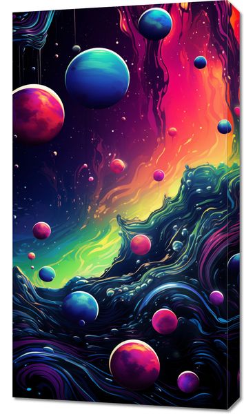 Obraz 50x90cm Kalejdoskop Galaktyk zdjęcie 1