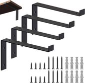 Wspornik Do Półki Narożny Kątowy 50kg Czarny 4szt