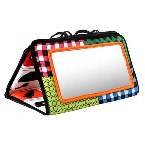 Książeczka Kontrastowa Zabawka Sensoryczna z Lusterkiem dla Niemowląt Wzory na Arena.pl