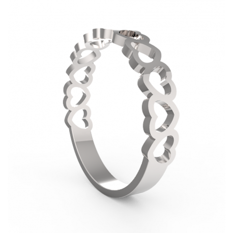 AŻUROWY PIERŚCIONEK SERDUSZKA ZE SREBRA SREBRO PRÓBY 925 zdjęcie 2