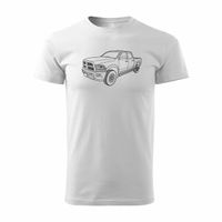Koszulka Dodge Raam z samochodem Dodge Raam męska biały REGULAR XL
