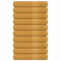 Ręczniki 10 szt. Złoty 100x200 cm 360 gsm 100% bawełna