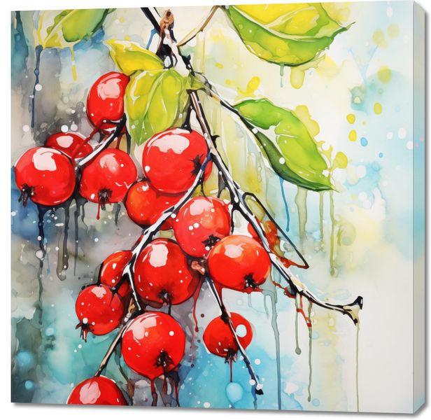 Obraz 100x100cm Symfonia Krwistych Owoców zdjęcie 1