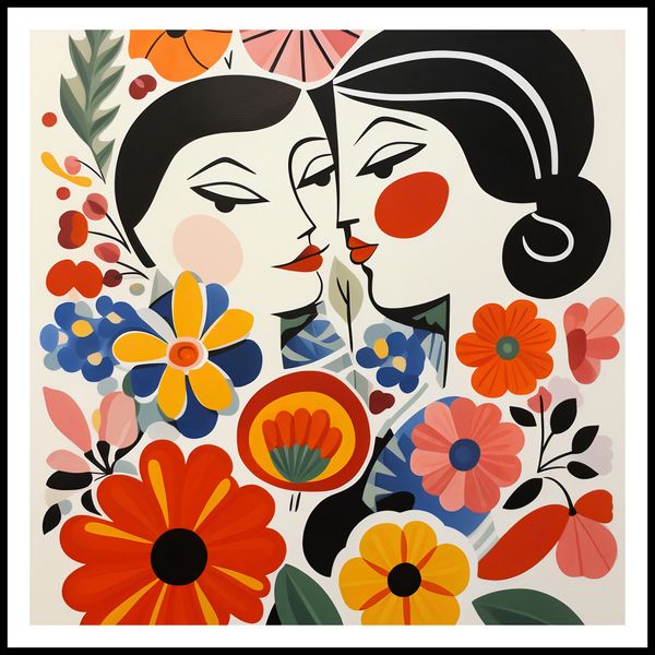 Plakat 80x80cm Kwiatowy Romans zdjęcie 3