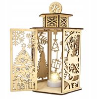 Lampion Adwentowy drewniany LATARENKA roraty ADWENT LAMPKA LED XL