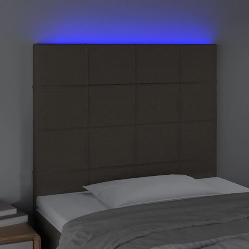 Zagłówek do łóżka z LED, taupe, 80x5x118/128 cm, tkanina na Arena.pl