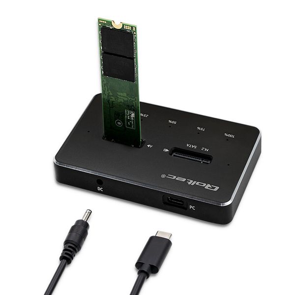 Qoltec Stacja dokująca dysków 2x SSD M.2 SATA NGFF USB typ C zdjęcie 6