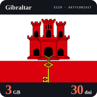 Karta eSIM Internet Gibraltar 3 GB na 30 dni - bez rejestracji